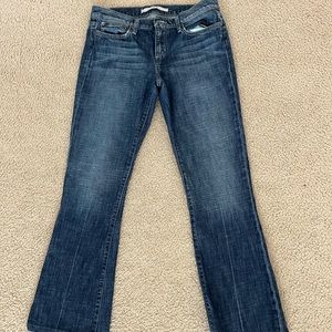 Joe’s Jean the rocker fit. Midrise flare.